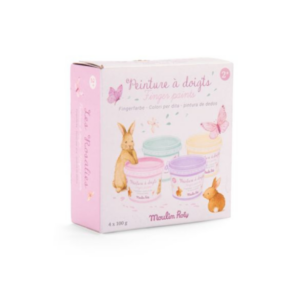 4 POTS PEINTURE DOIGTS LES ROSALIES