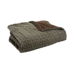 PLAID CHEVRON KAKI 130X170