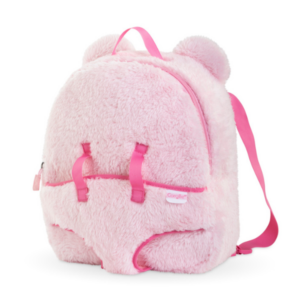 BB30 SAC A DOS PORTE POUPON PELUCHE ROSE