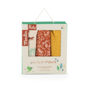SET DE 3 LANGES IMPRIMES LA FORET MAWA